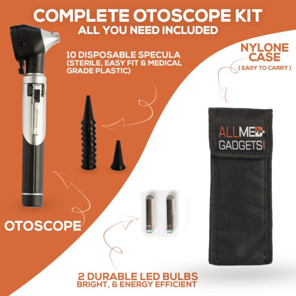 RiteScope Otoscope - Ear Scope with Light, Ear Infection Detector, Pocket Size, in Black Color - Image 3